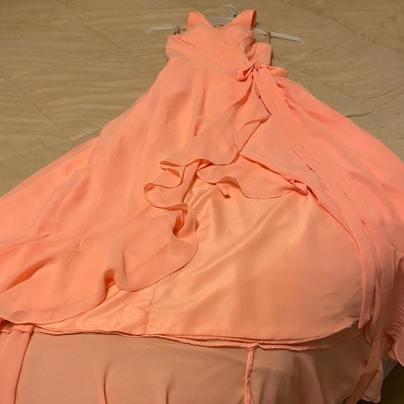 Loyeloy Wrap Halter Bridesmaid /Prom Dress - Picture 2 of 14